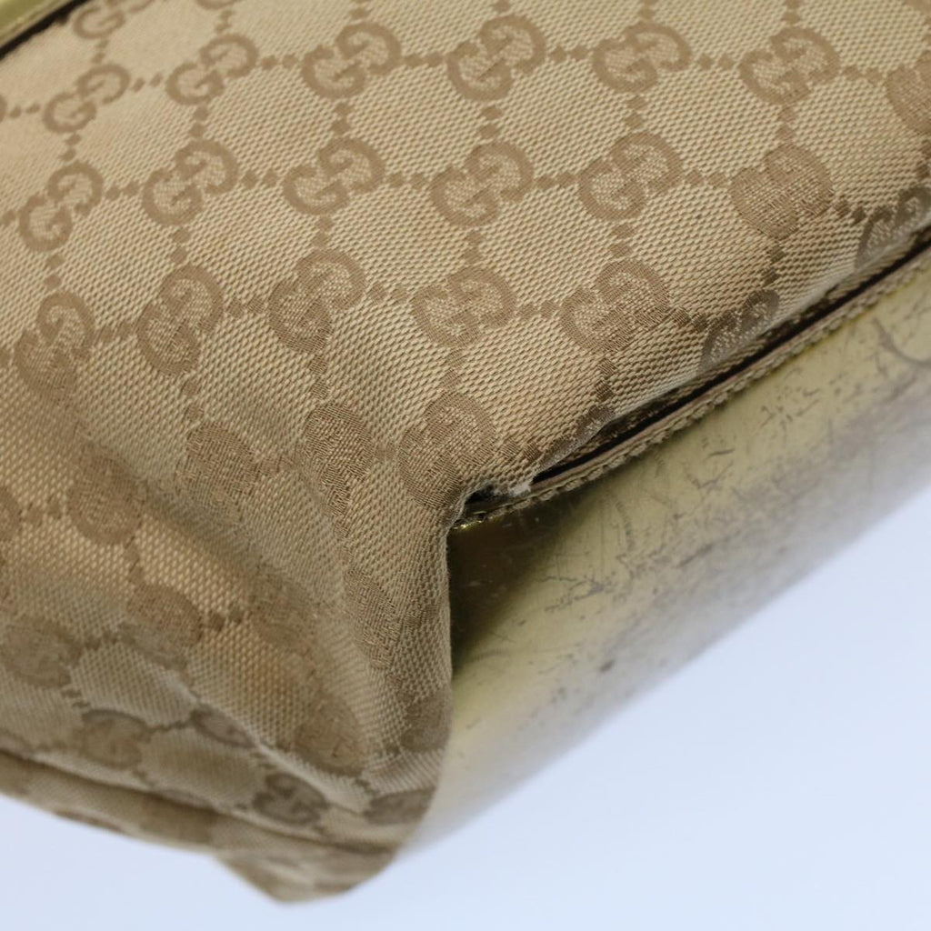 GUCCI GG Canvas Sherry Line Hand Bag Beige Gold pink 131228 ki3602