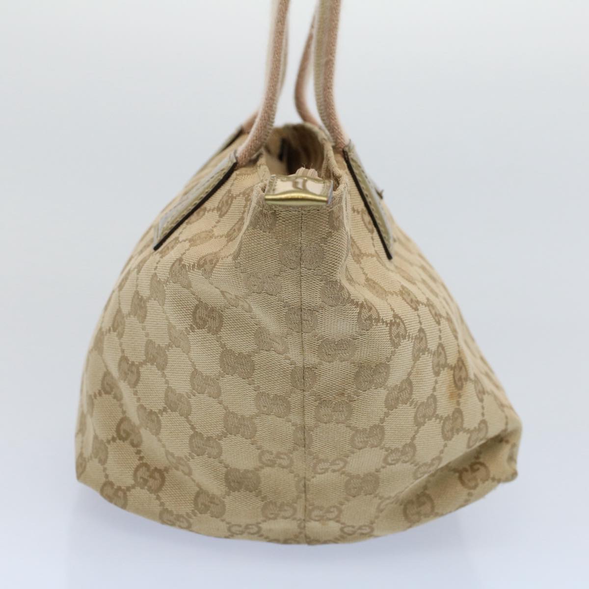 GUCCI GG Canvas Sherry Line Hand Bag Beige Gold pink 131228 ki3602
