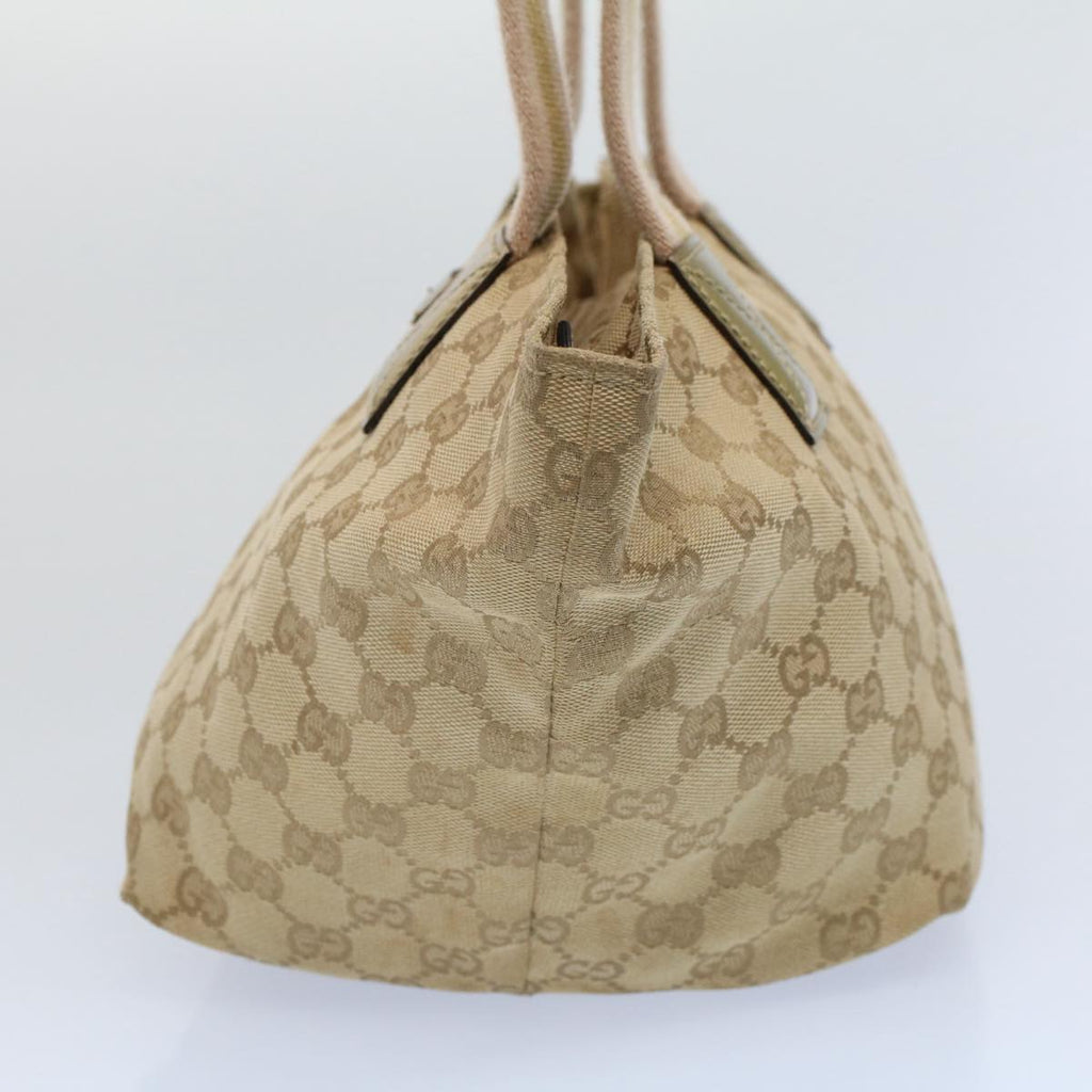 GUCCI GG Canvas Sherry Line Hand Bag Beige Gold pink 131228 ki3602