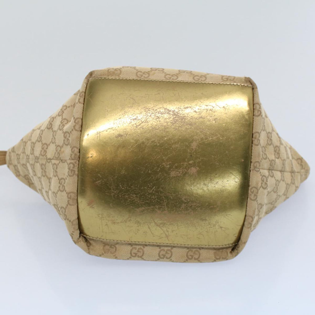 GUCCI GG Canvas Sherry Line Hand Bag Beige Gold pink 131228 ki3602