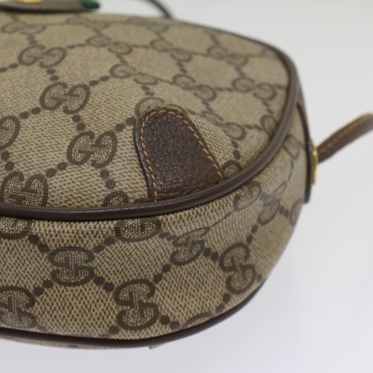 GUCCI GG Supreme Web Sherry Line Shoulder Bag Beige Red 156 02 066 ki3606