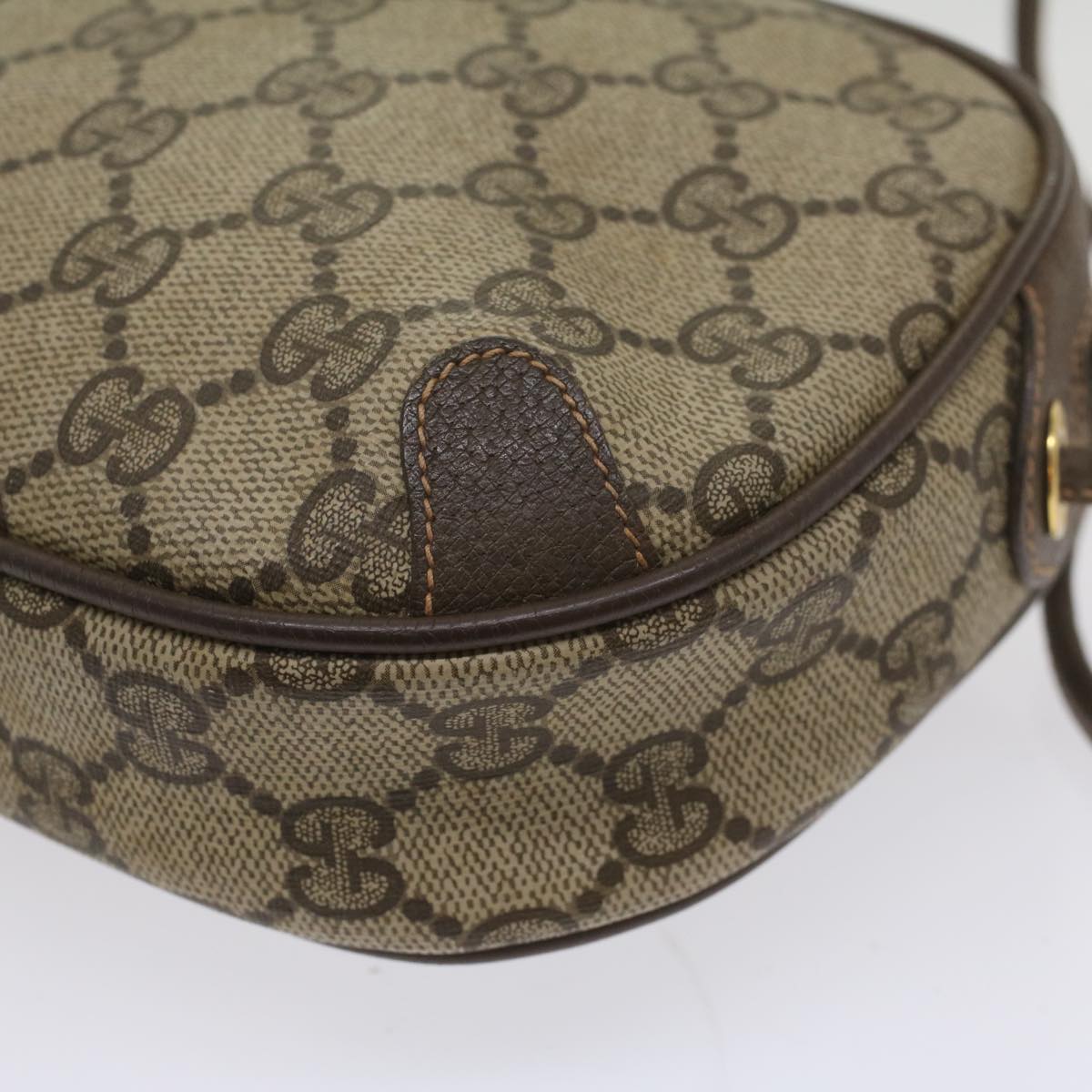 GUCCI GG Supreme Web Sherry Line Shoulder Bag Beige Red 156 02 066 ki3606