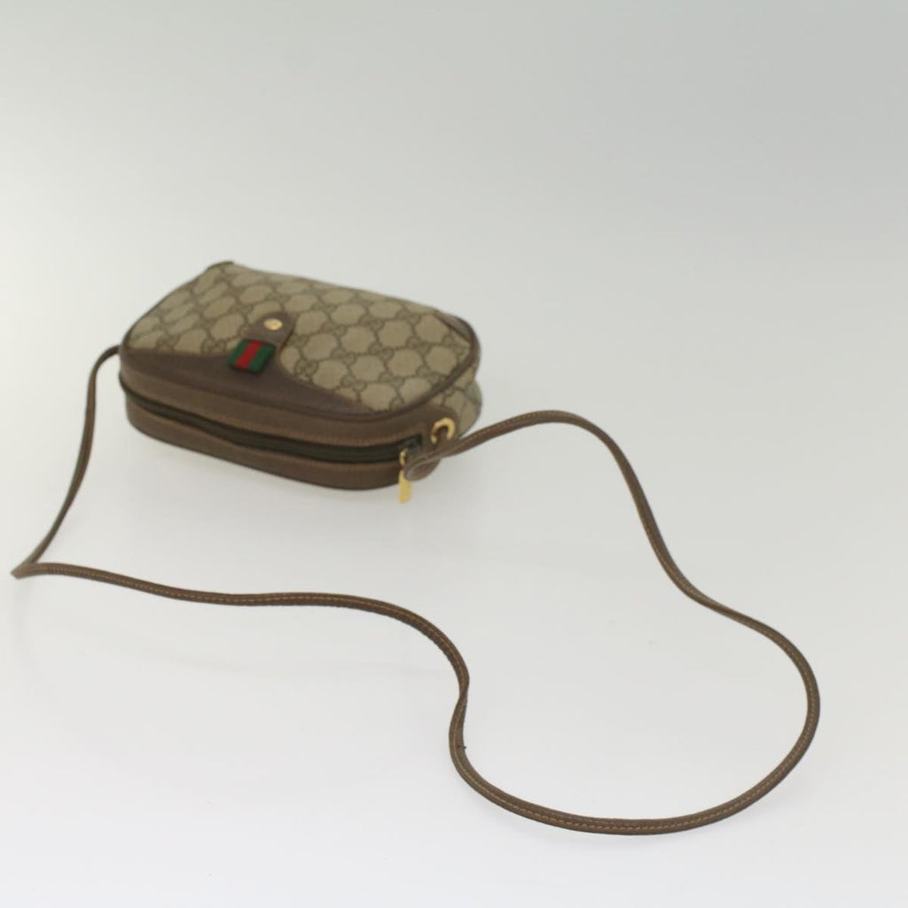 GUCCI GG Supreme Web Sherry Line Shoulder Bag Beige Red 156 02 066 ki3606