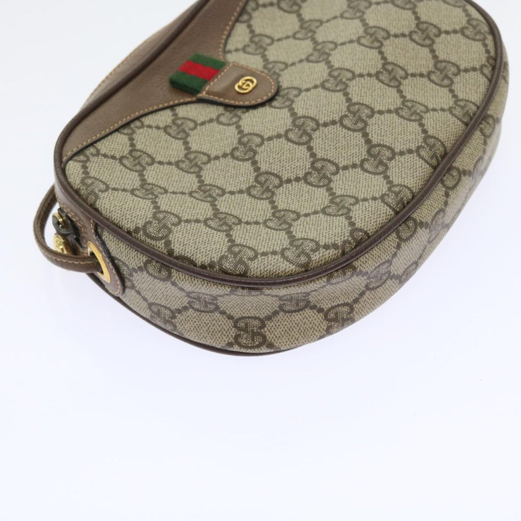GUCCI GG Canvas Web Sherry Line Shoulder Bag Beige Red Green ki3607