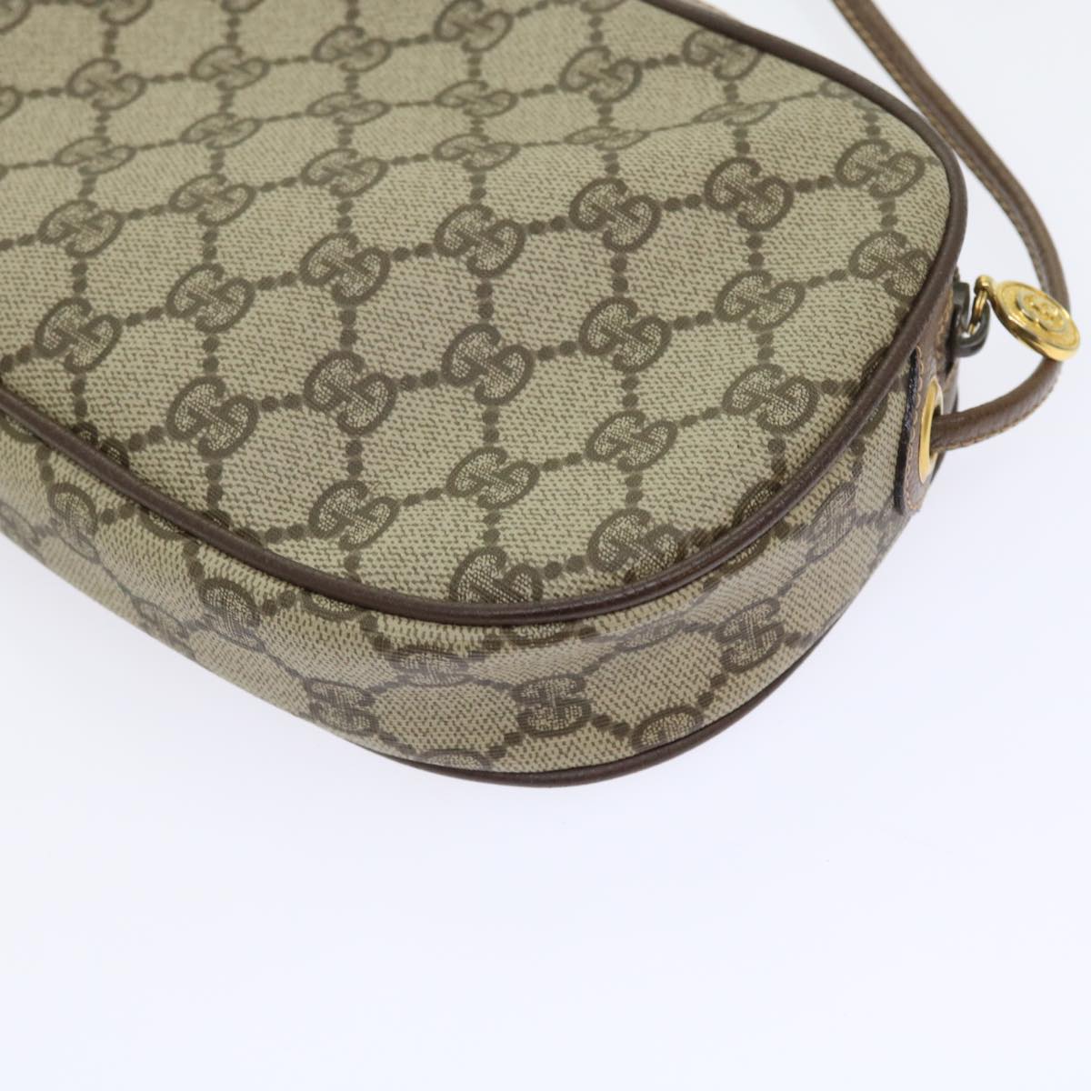 GUCCI GG Canvas Web Sherry Line Shoulder Bag Beige Red Green ki3607
