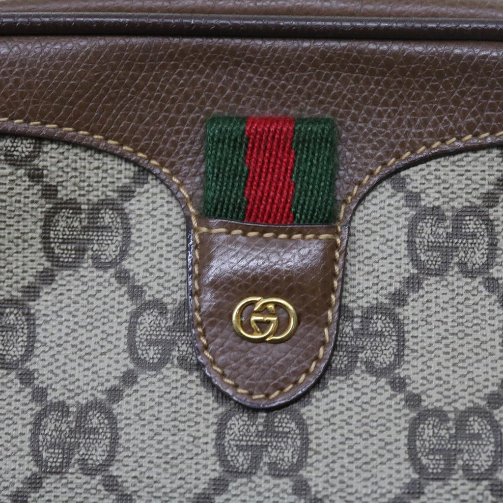 GUCCI GG Canvas Web Sherry Line Shoulder Bag Beige Red Green ki3607