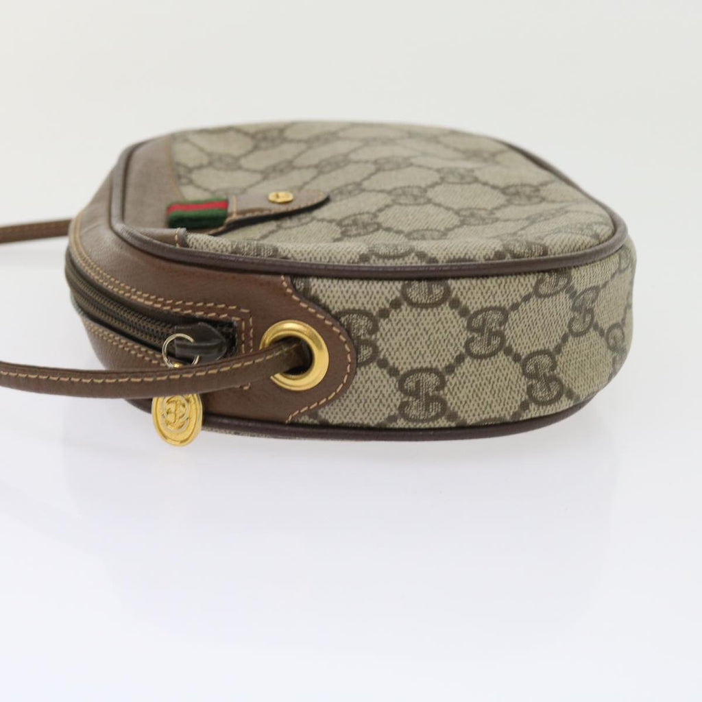 GUCCI GG Canvas Web Sherry Line Shoulder Bag Beige Red Green ki3607