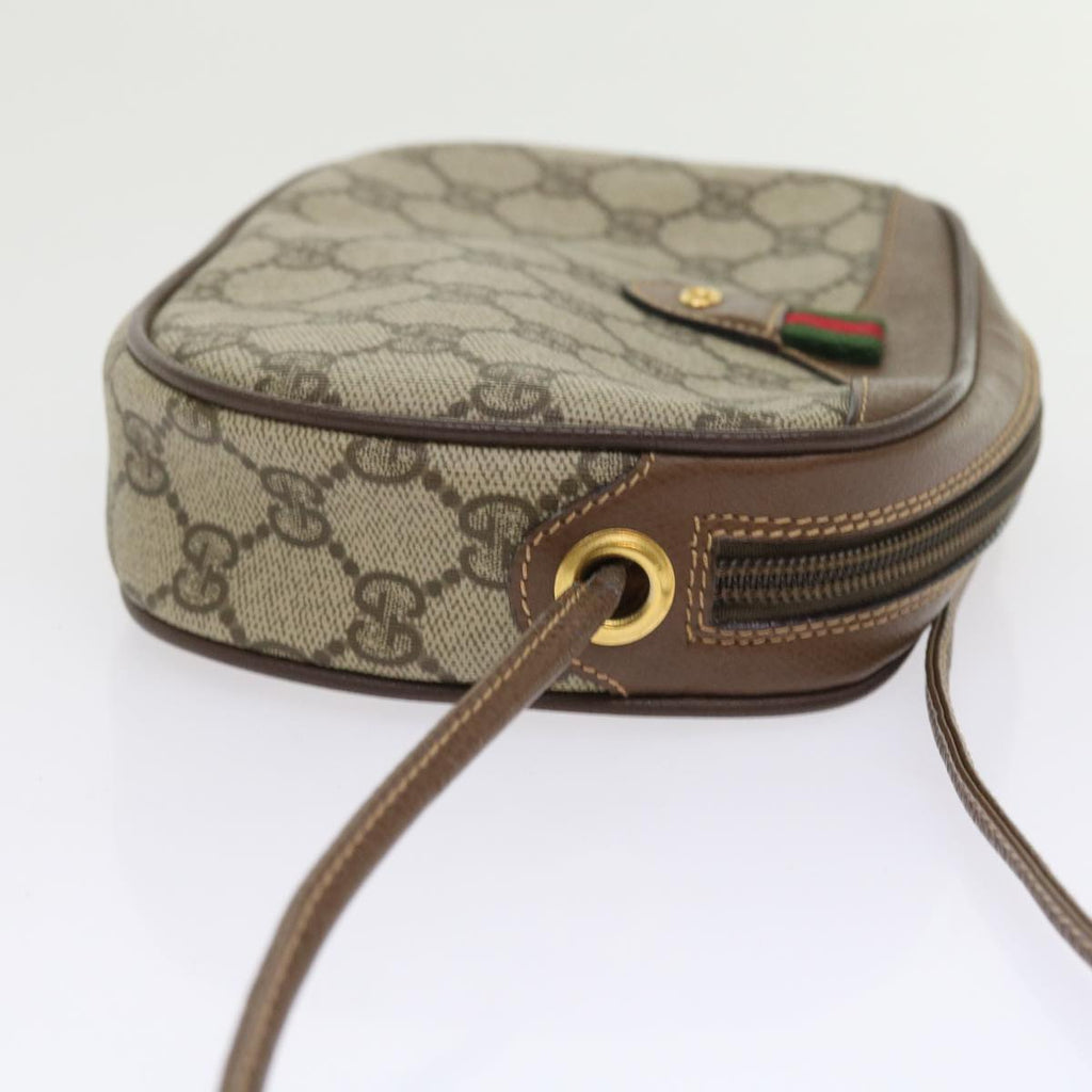 GUCCI GG Canvas Web Sherry Line Shoulder Bag Beige Red Green ki3607
