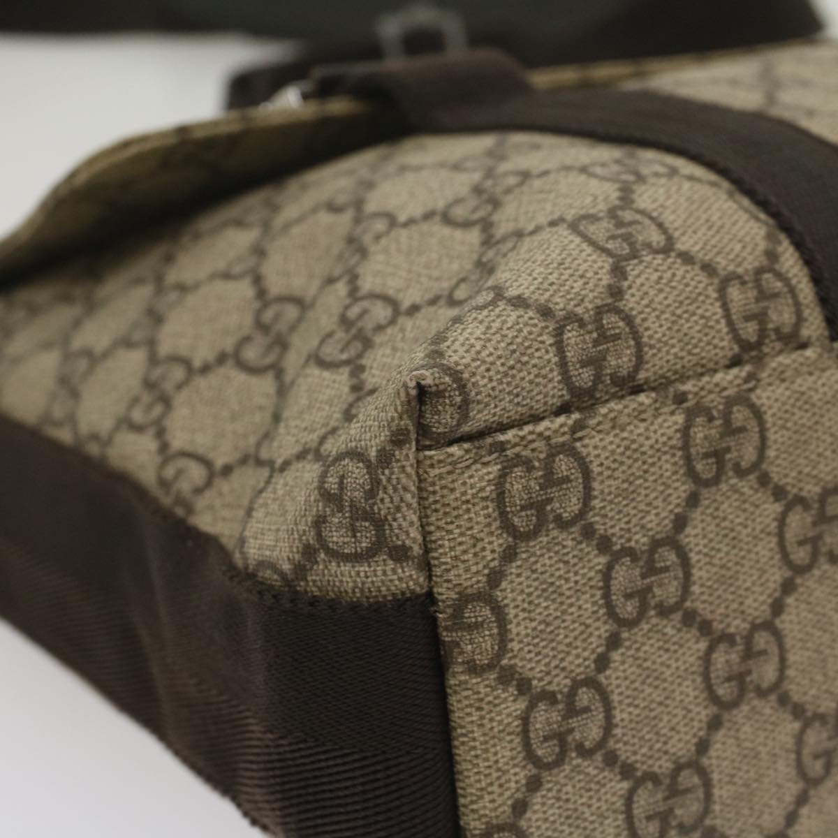 GUCCI GG Supreme Shoulder Bag PVC Leather Beige 122373 ki3613