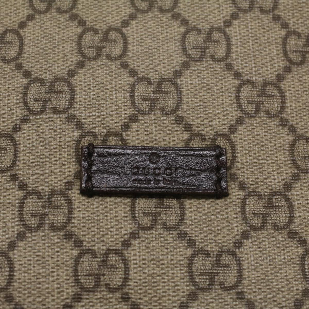 GUCCI GG Supreme Shoulder Bag PVC Leather Beige 122373 ki3613