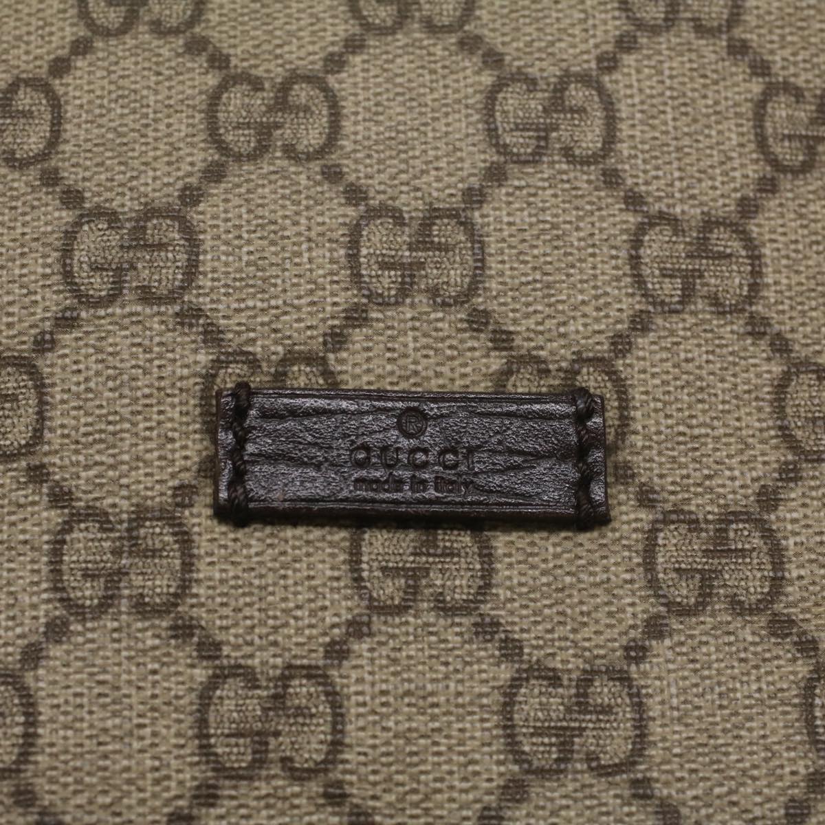 GUCCI GG Supreme Shoulder Bag PVC Leather Beige 122373 ki3613