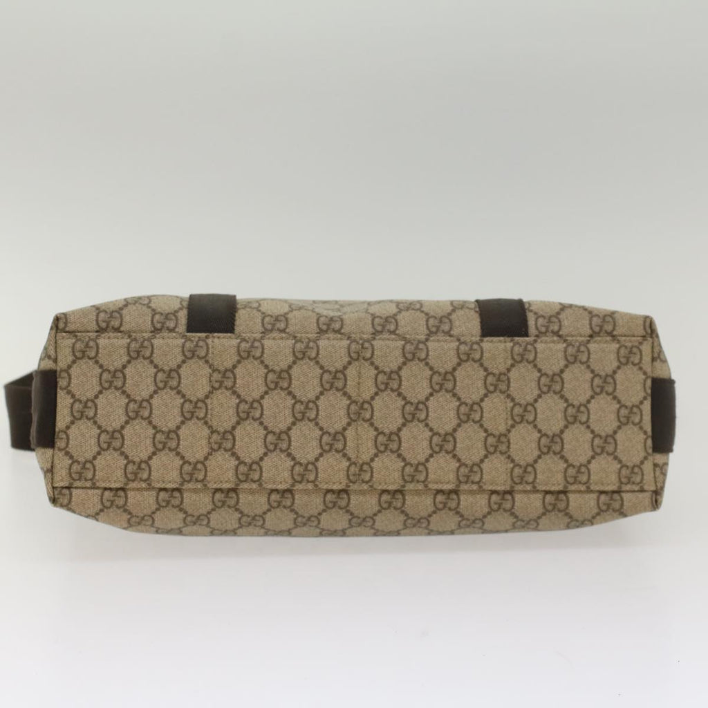 GUCCI GG Supreme Shoulder Bag PVC Leather Beige 122373 ki3613
