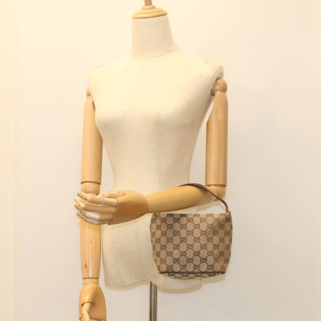 GUCCI GG Canvas Pouch Beige ki3614