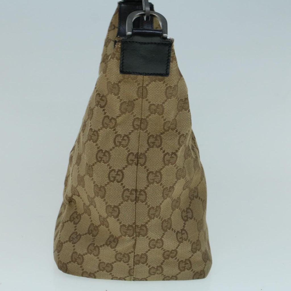GUCCI Bamboo GG Canvas Shoulder Bag Beige ki3617