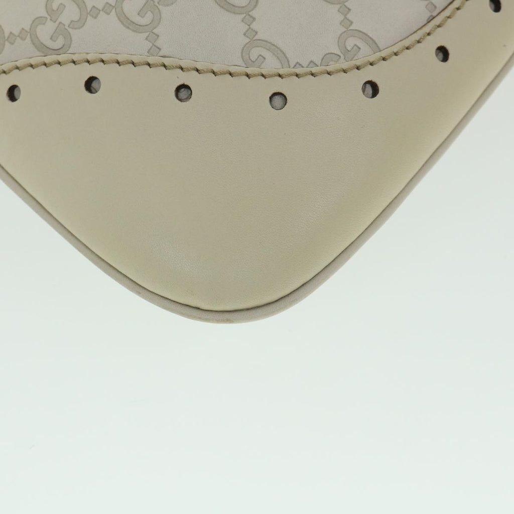 GUCCI GG Canvas Guccissima Shoulder Bag White 145781 ki3634