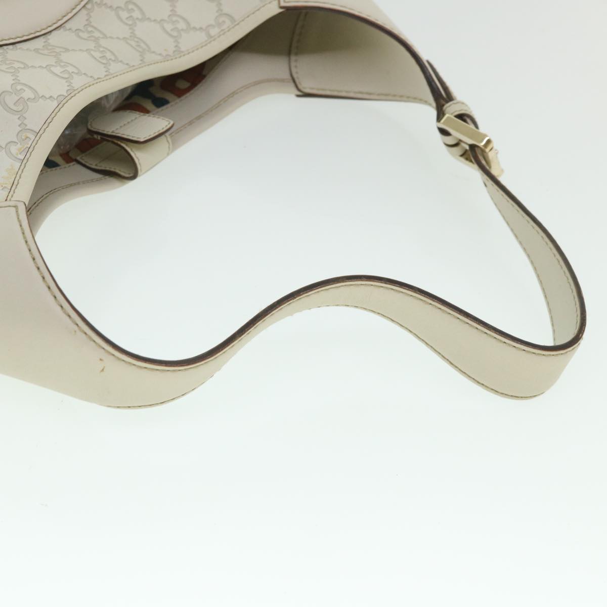 GUCCI GG Canvas Guccissima Shoulder Bag White 145781 ki3634