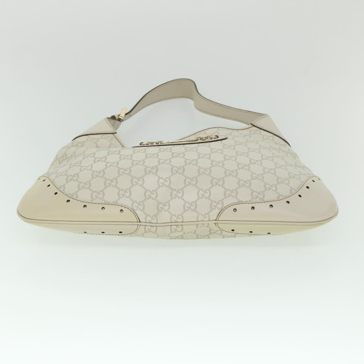 GUCCI GG Canvas Guccissima Shoulder Bag White 145781 ki3634