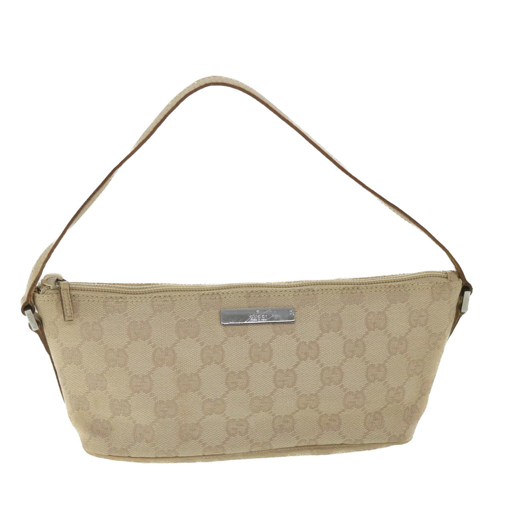 GUCCI GG Canvas Accessory Pouch Beige 07198 ki3636