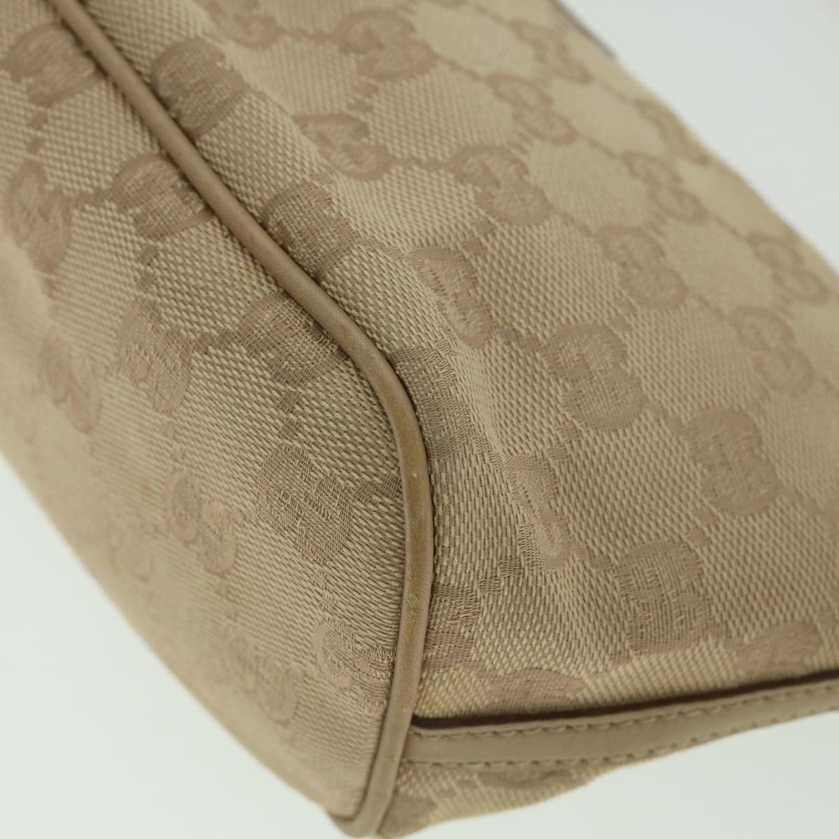 GUCCI GG Canvas Accessory Pouch Beige 07198 ki3636