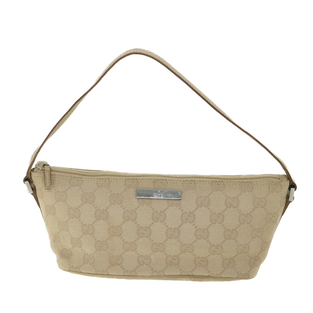GUCCI GG Canvas Accessory Pouch Beige 07198 ki3636
