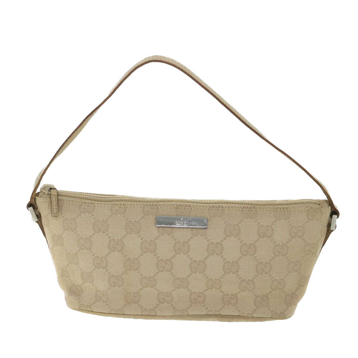 GUCCI GG Canvas Accessory Pouch Beige 07198 ki3636
