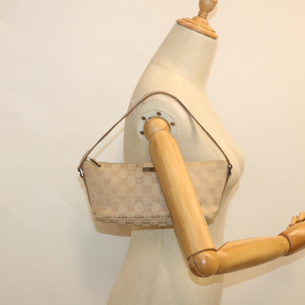 GUCCI GG Canvas Accessory Pouch Beige 07198 ki3636