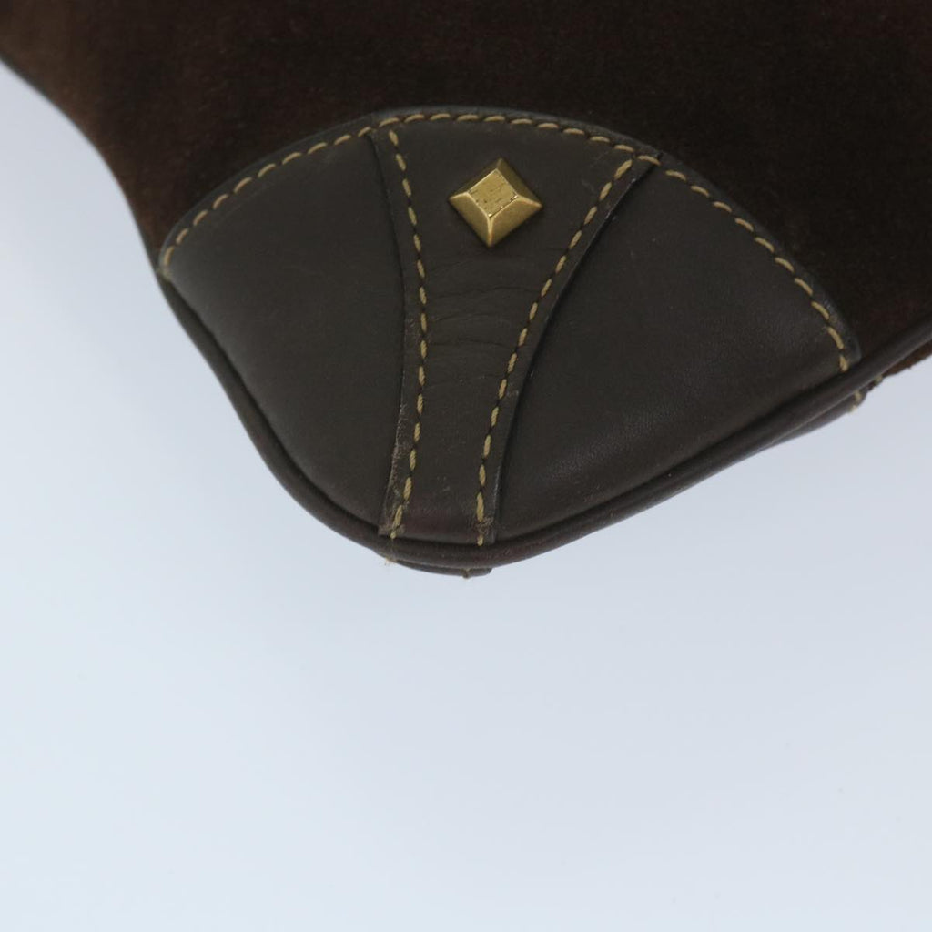 GUCCI GG Canvas Shoulder Bag Suede Beige Brown 120898 ki3660
