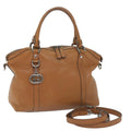 GUCCI Interlocking Hand Bag Leather 2way Brown 341503 ki3661
