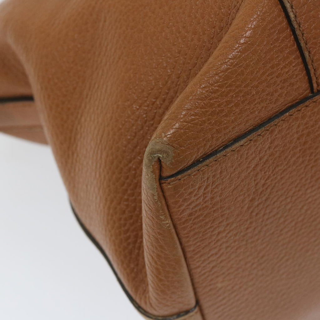 GUCCI Interlocking Hand Bag Leather 2way Brown 341503 ki3661