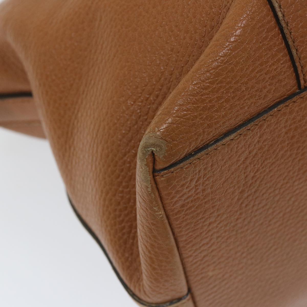 GUCCI Interlocking Hand Bag Leather 2way Brown 341503 ki3661