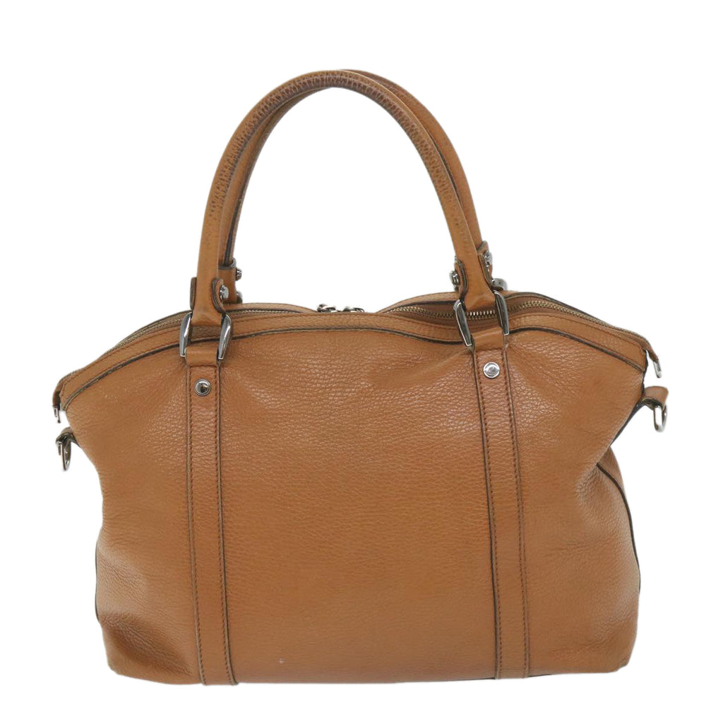 GUCCI Interlocking Hand Bag Leather 2way Brown 341503 ki3661