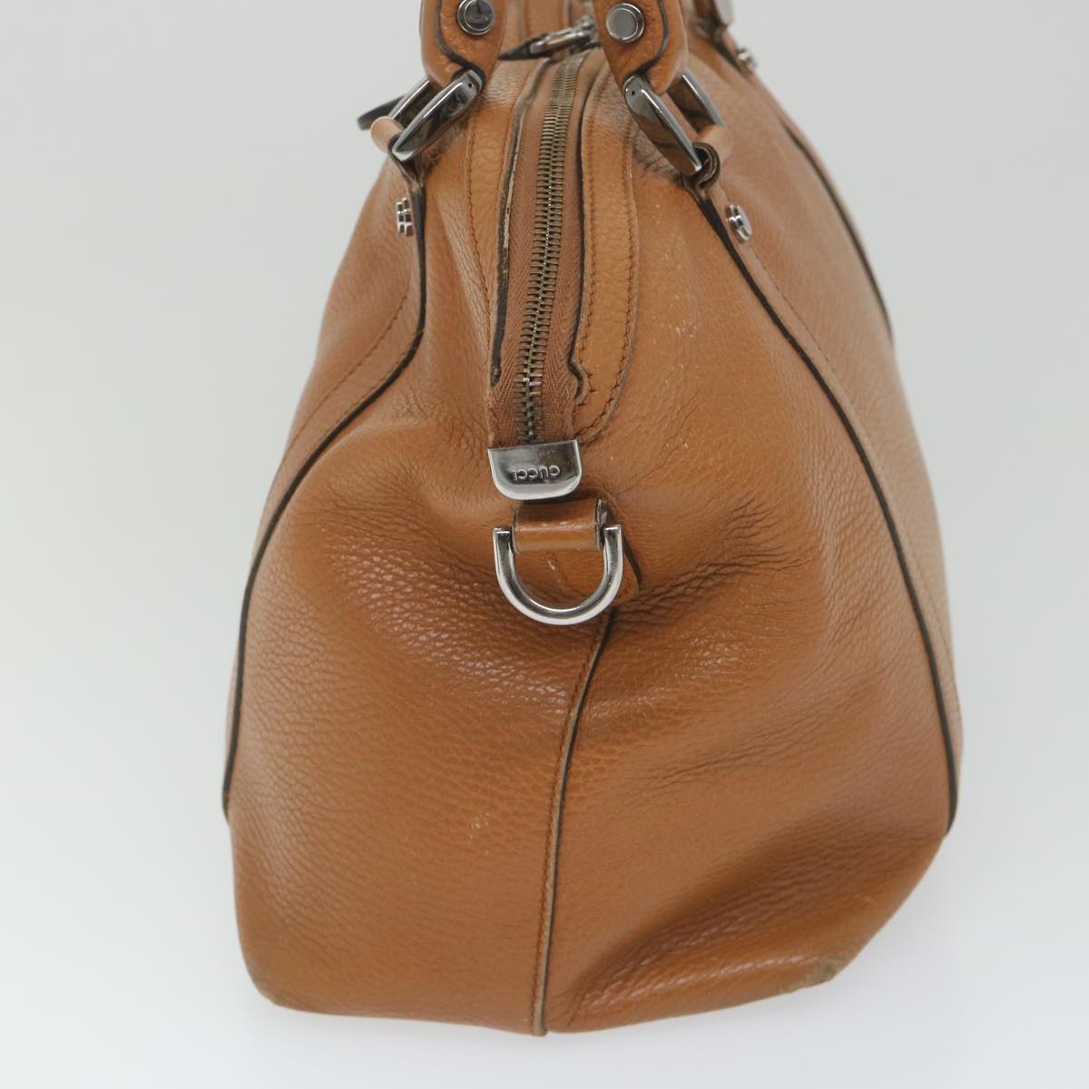 GUCCI Interlocking Hand Bag Leather 2way Brown 341503 ki3661