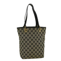 GUCCI GG Canvas Tote Bag Beige Black 002 1099 ki3672