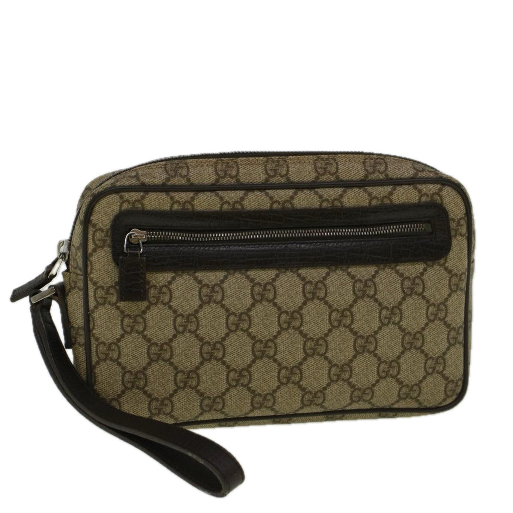 GUCCI GG Canvas Clutch Bag Coated Canvas Beige 73956 ki3682