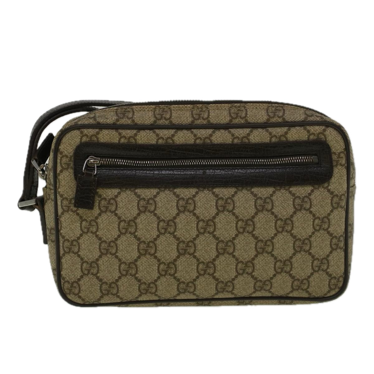 GUCCI GG Canvas Clutch Bag Coated Canvas Beige 73956 ki3682