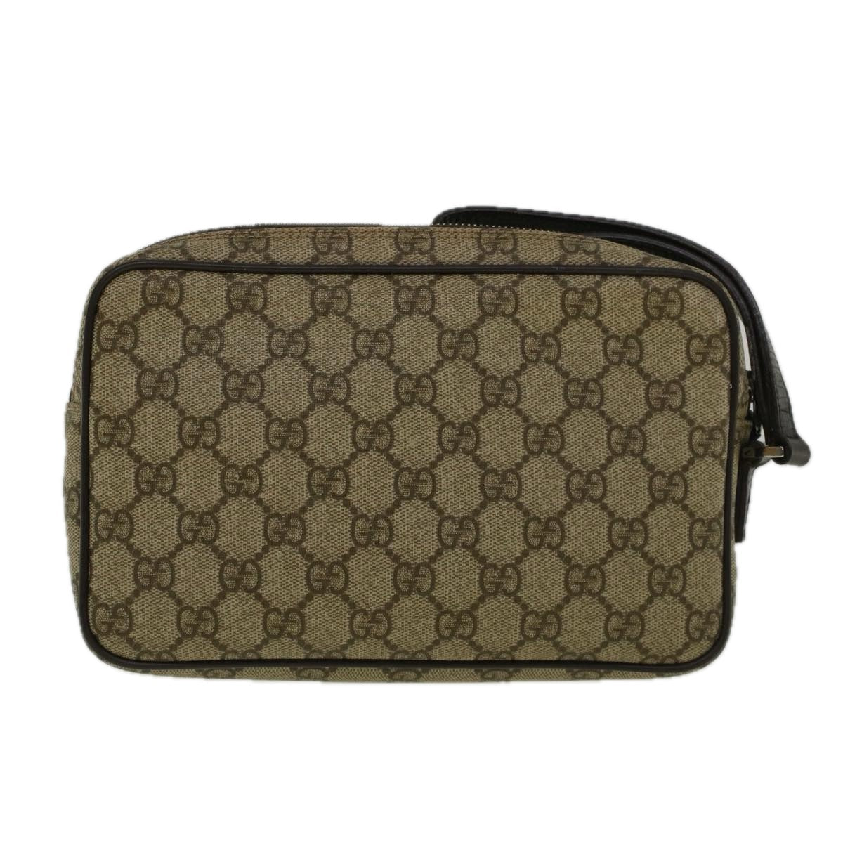 GUCCI GG Canvas Clutch Bag Coated Canvas Beige 73956 ki3682