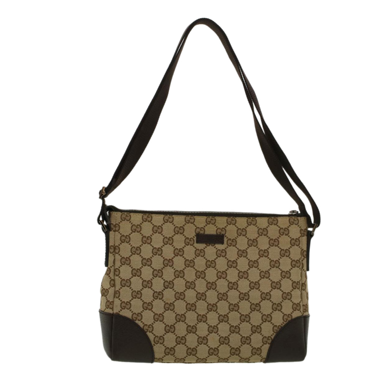 GUCCI GG Canvas Shoulder Bag Beige 114273 ki3683