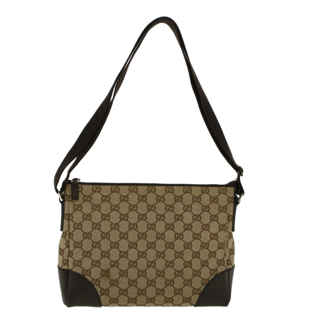 GUCCI GG Canvas Shoulder Bag Beige 114273 ki3683