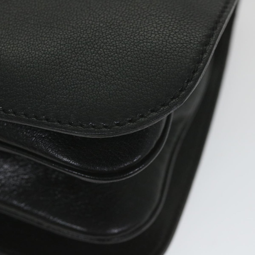 GUCCI Interlocking Shoulder Bag Leather Black 115746 ki3687