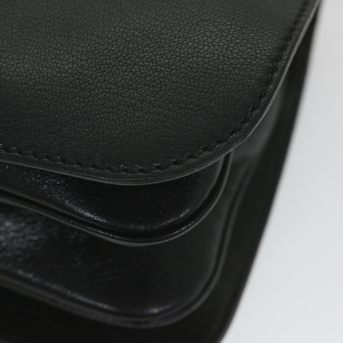 GUCCI Interlocking Shoulder Bag Leather Black 115746 ki3687