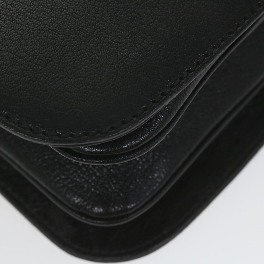 GUCCI Interlocking Shoulder Bag Leather Black 115746 ki3687