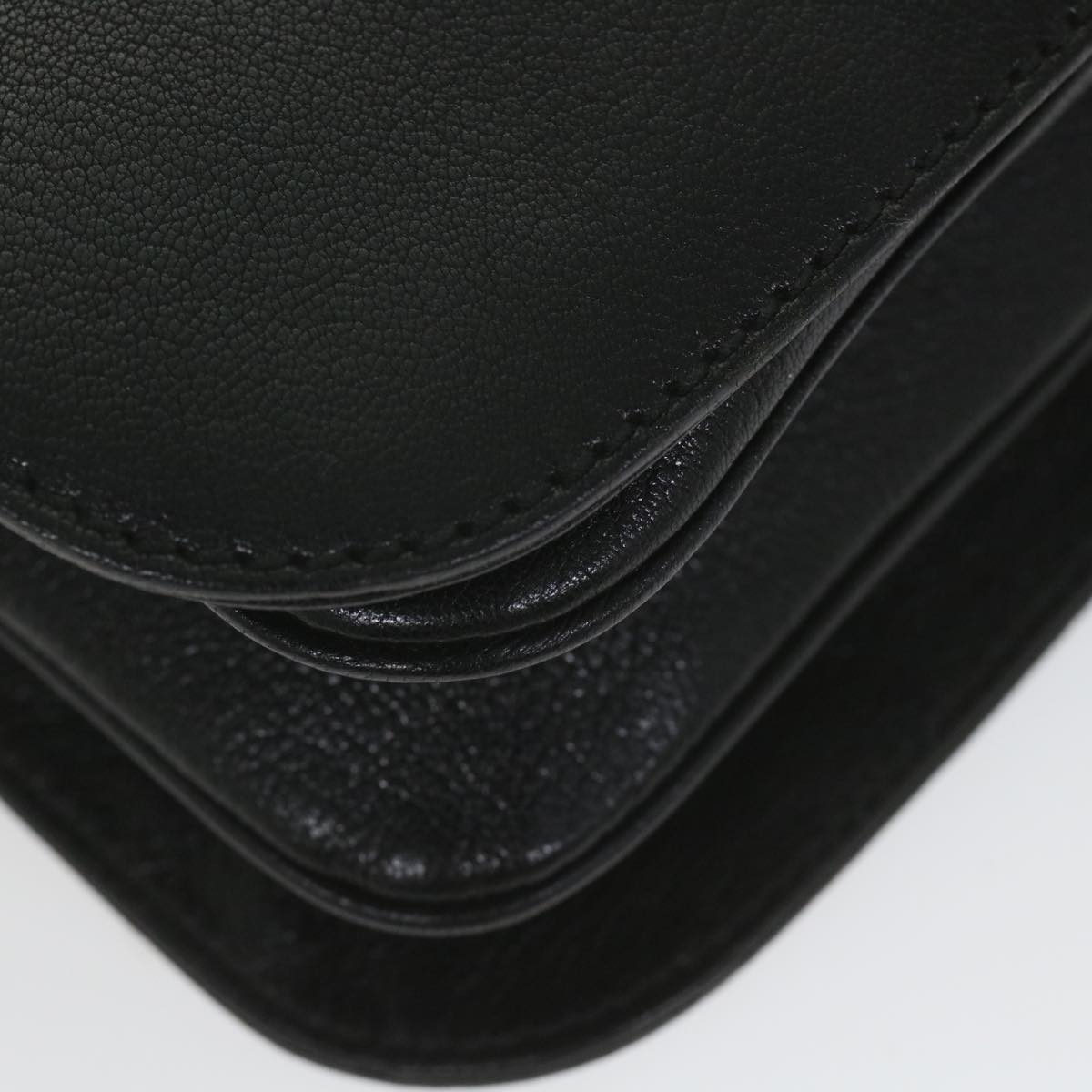 GUCCI Interlocking Shoulder Bag Leather Black 115746 ki3687