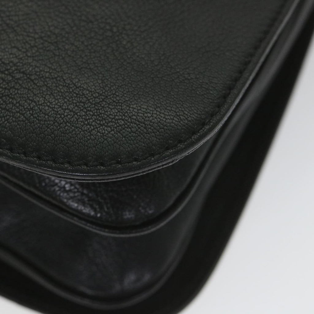 GUCCI Interlocking Shoulder Bag Leather Black 115746 ki3687