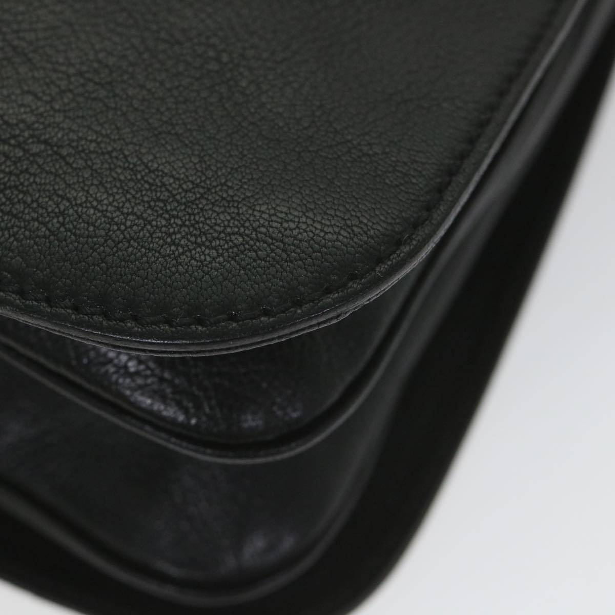 GUCCI Interlocking Shoulder Bag Leather Black 115746 ki3687