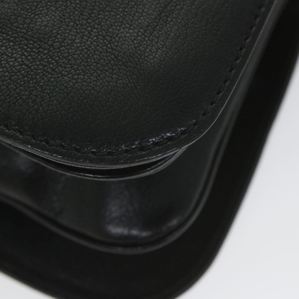 GUCCI Interlocking Shoulder Bag Leather Black 115746 ki3687