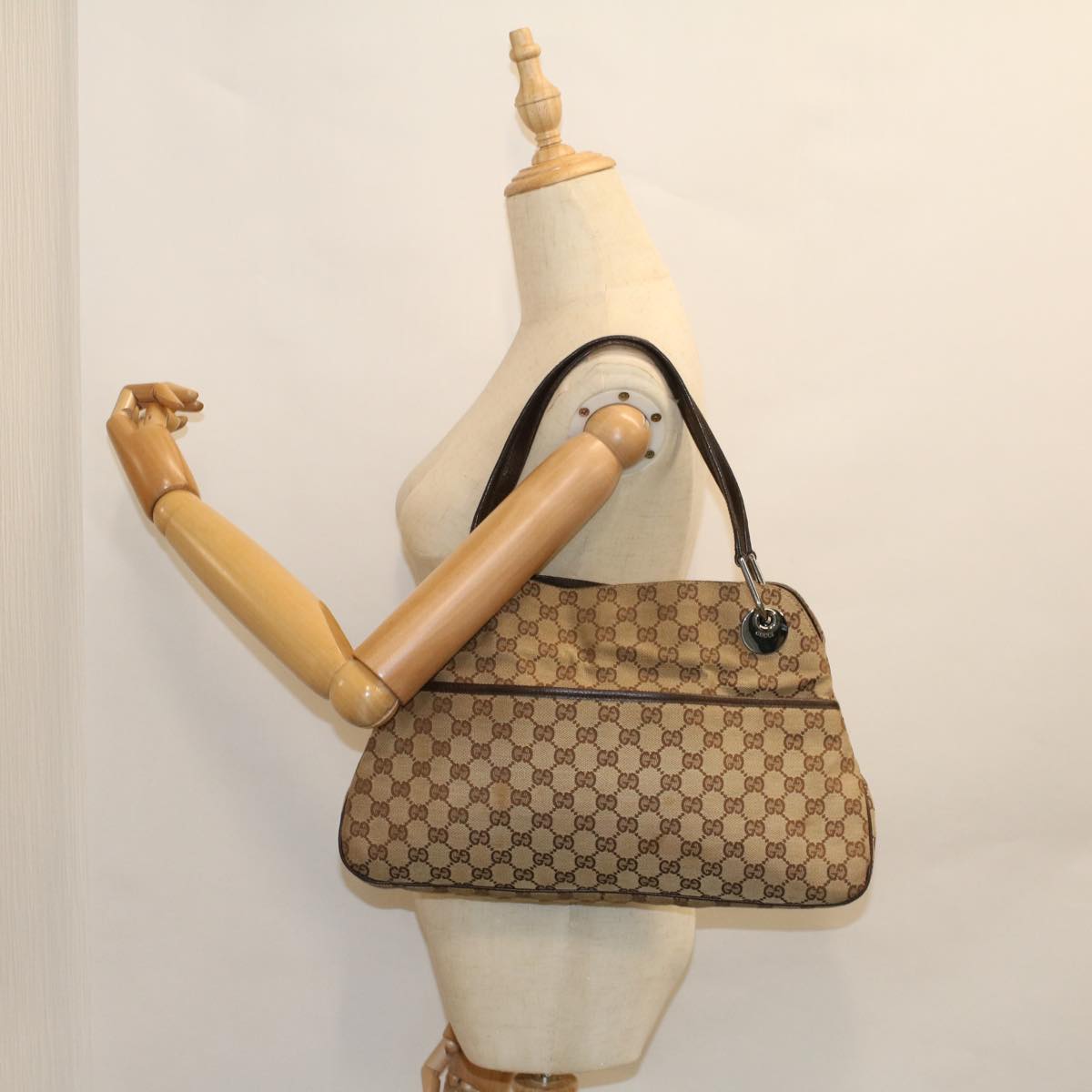 GUCCI GG Canvas Tote Bag Beige 121023 ki3689