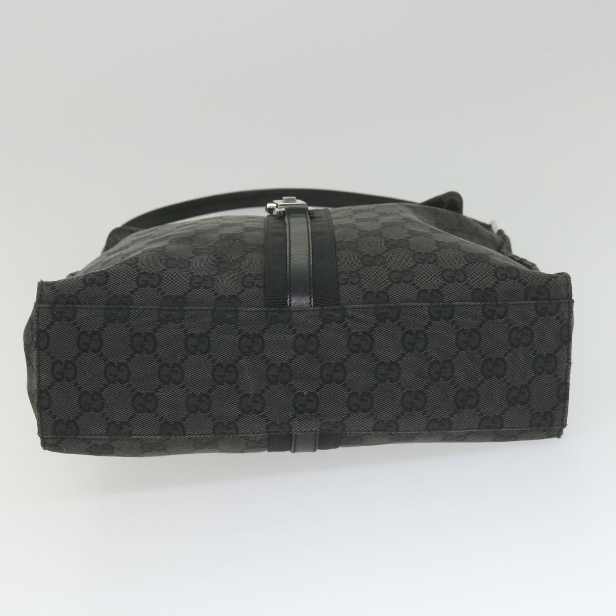 GUCCI GG Canvas jackie c Shoulder Bag Black 001.3355 ki3690