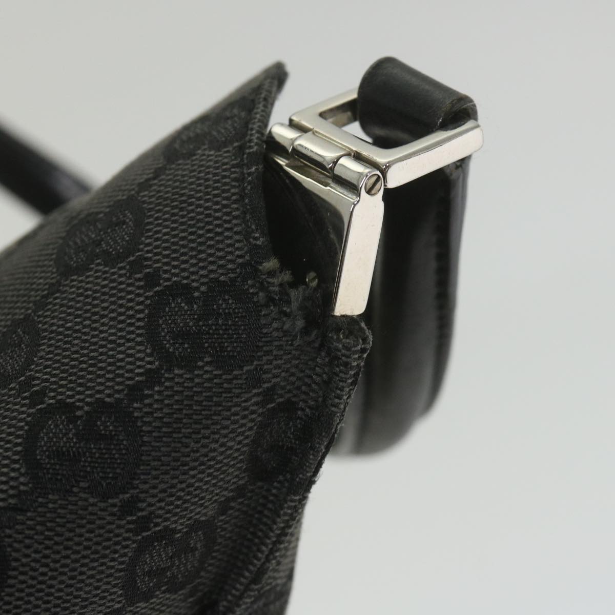 GUCCI GG Canvas jackie c Shoulder Bag Black 001.3355 ki3690
