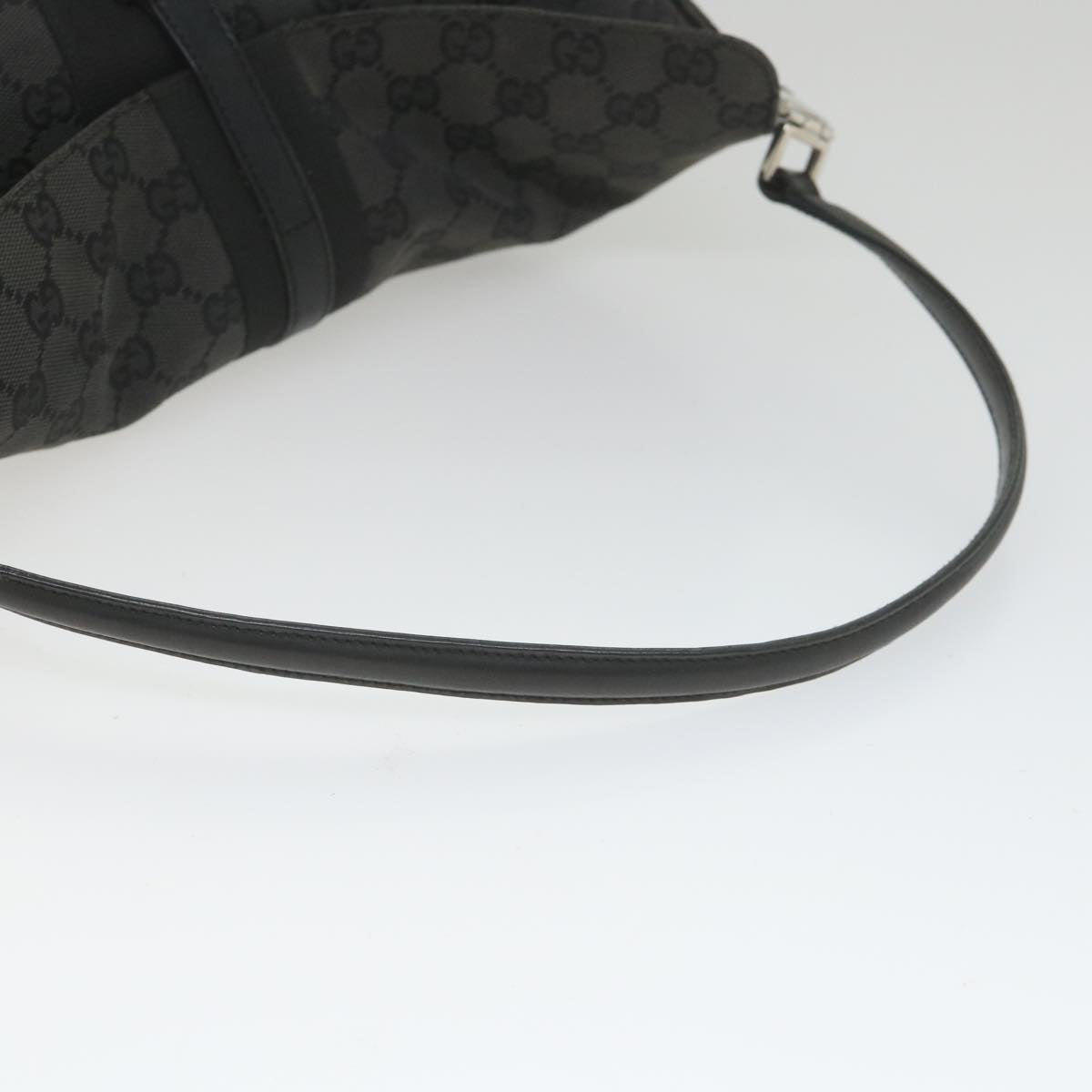 GUCCI GG Canvas jackie c Shoulder Bag Black 001.3355 ki3690