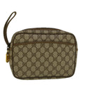 GUCCI GG Canvas Clutch Bag Coated Canvas Beige ki3703